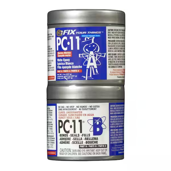 PC-Products PC-11 Epoxy Adhesive Paste, Two-Part Marine Grade, 1/2lb in Two Cans