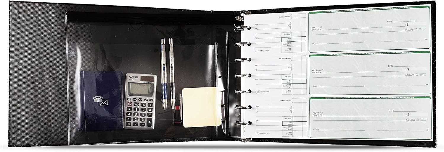 Brand New Executive 7 Ring Check Binder, Brown