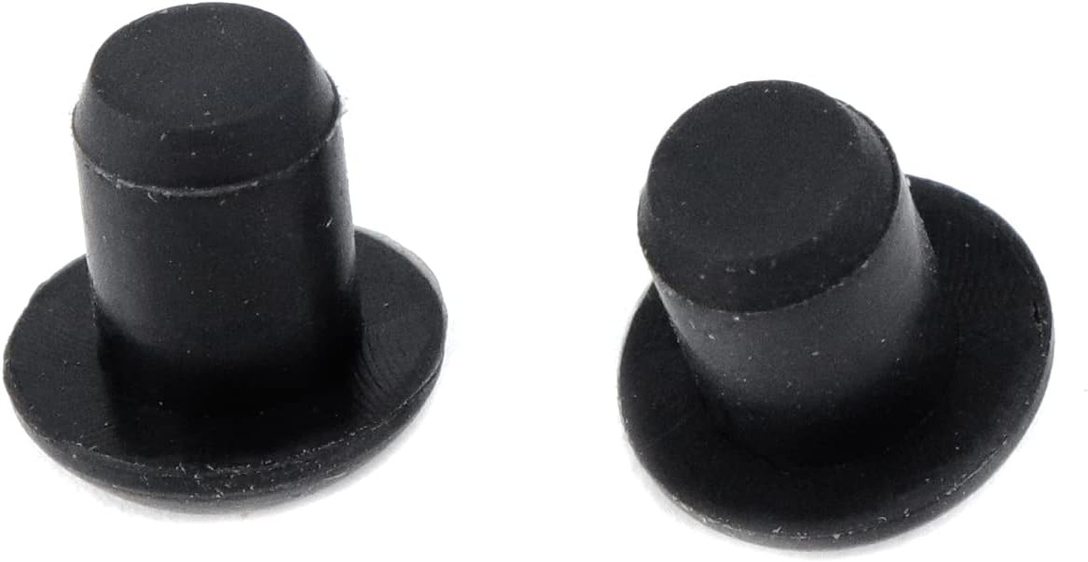 100PCS Black Soft Plastic Screw Hole Cover Plugs, 5Mm Waterproof Plug for Holes