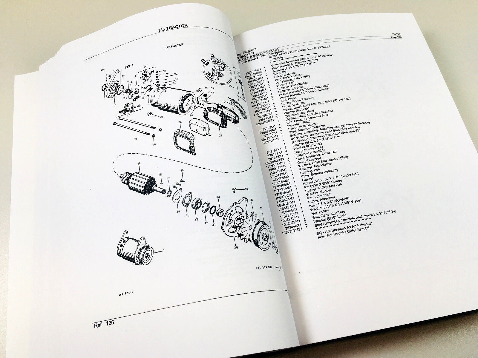 Massey Ferguson 135 Tractor Factory Service Parts Operators Manual Shop Oh Set