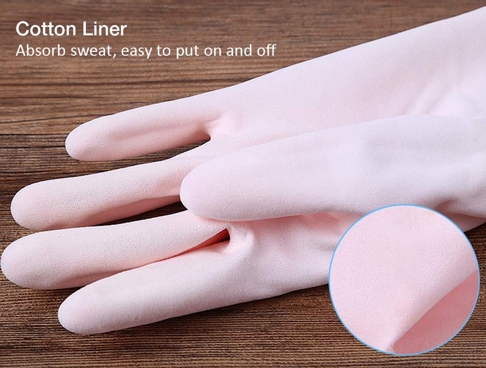 Alimat PluS 3 Pack Reusable Cleaning Gloves Latex Free, Dishwashing Gloves wi…
