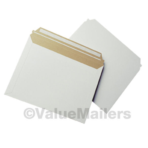 50 – 12.5″ x 9.5″ Self Seal White Photo Stay Flat Cardboard Envelope Mailers