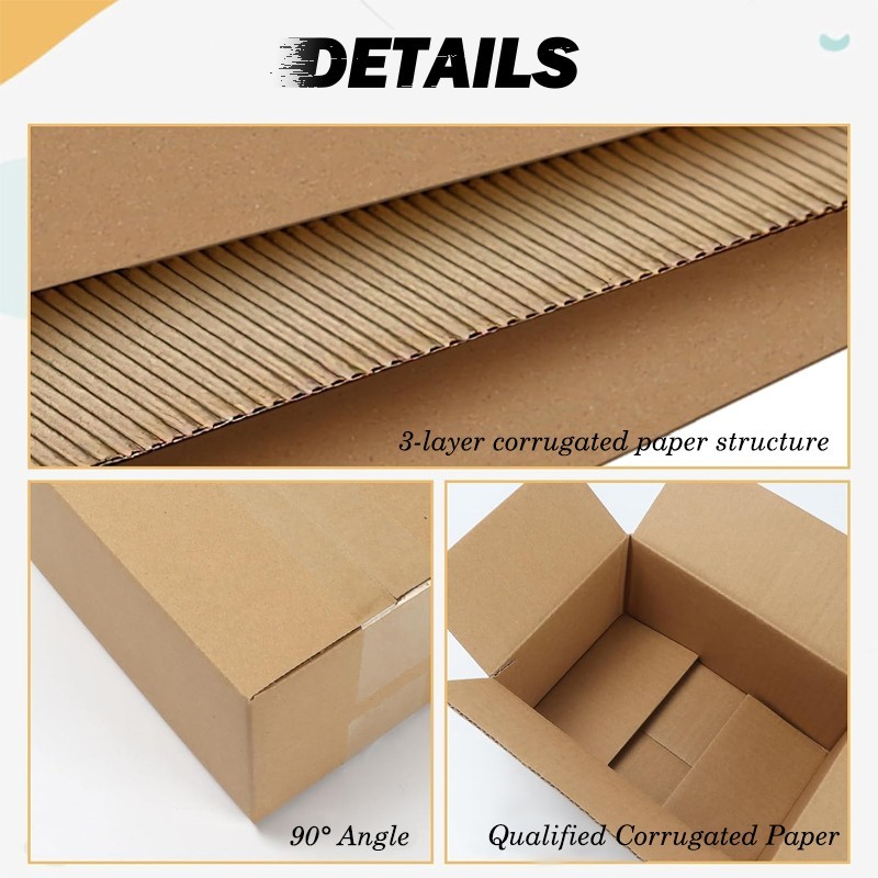 10/25 Pack Small Shipping Boxes 8x6x4 Inches for Shipping, Packaging, Business