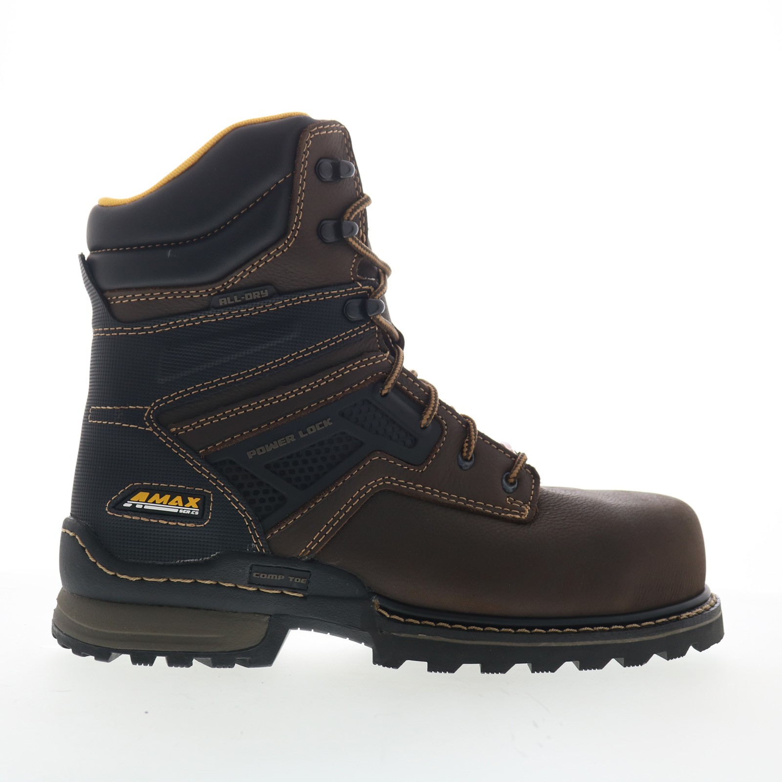 Avenger A-Max Dozer 8 – Composite Toe WP EH PR SR Mens Brown Wide Work Boots