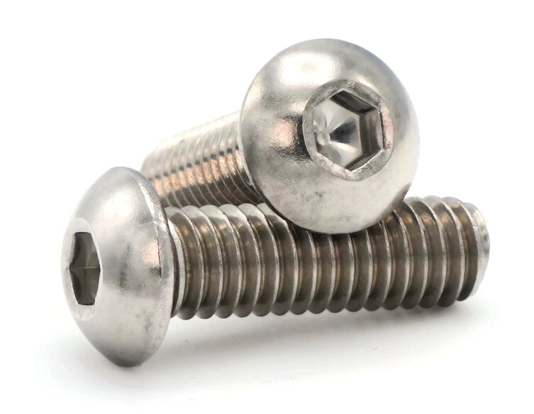 1/2″-20 | 18-8 Stainless Steel Button Head Socket Cap Screws – All Length & Qtys