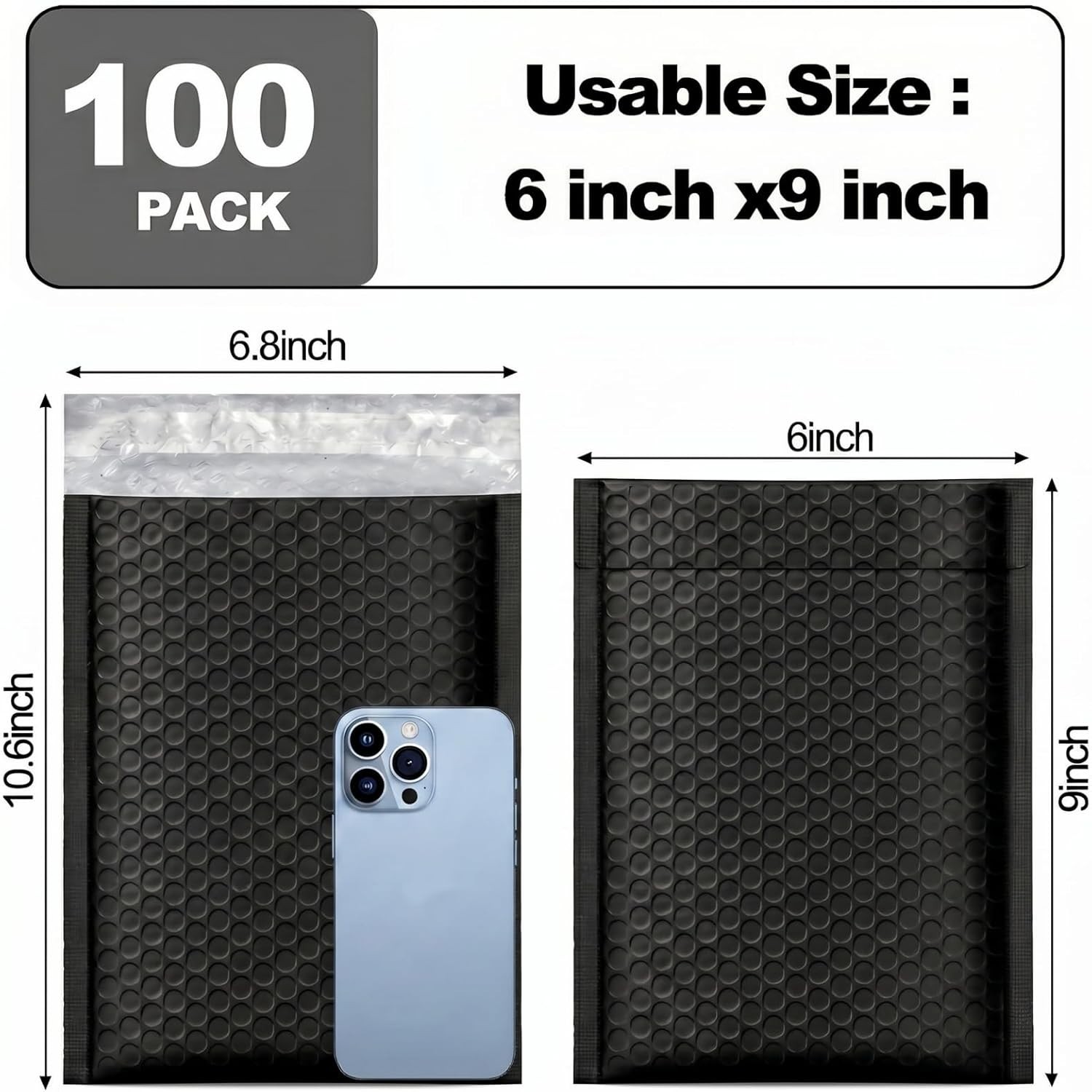 100 Pack Bubble Mailers 6×10 Inches Bubble Mailer Usable Size 6×9″ Envelopes …