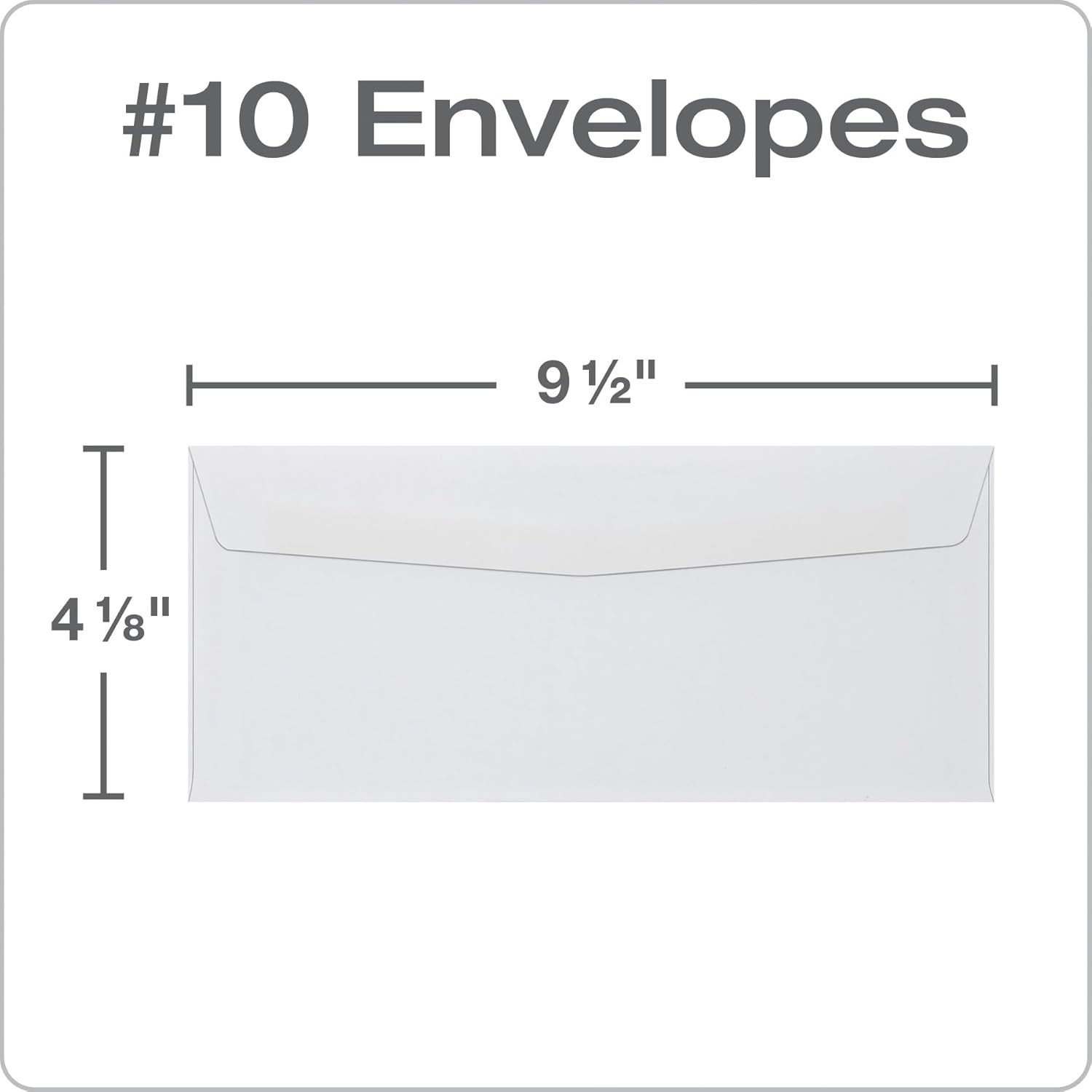 Envelopes, Letter Size White Mailing Envelopes, 4-1/8×9-1/2 Inch, No Window B…