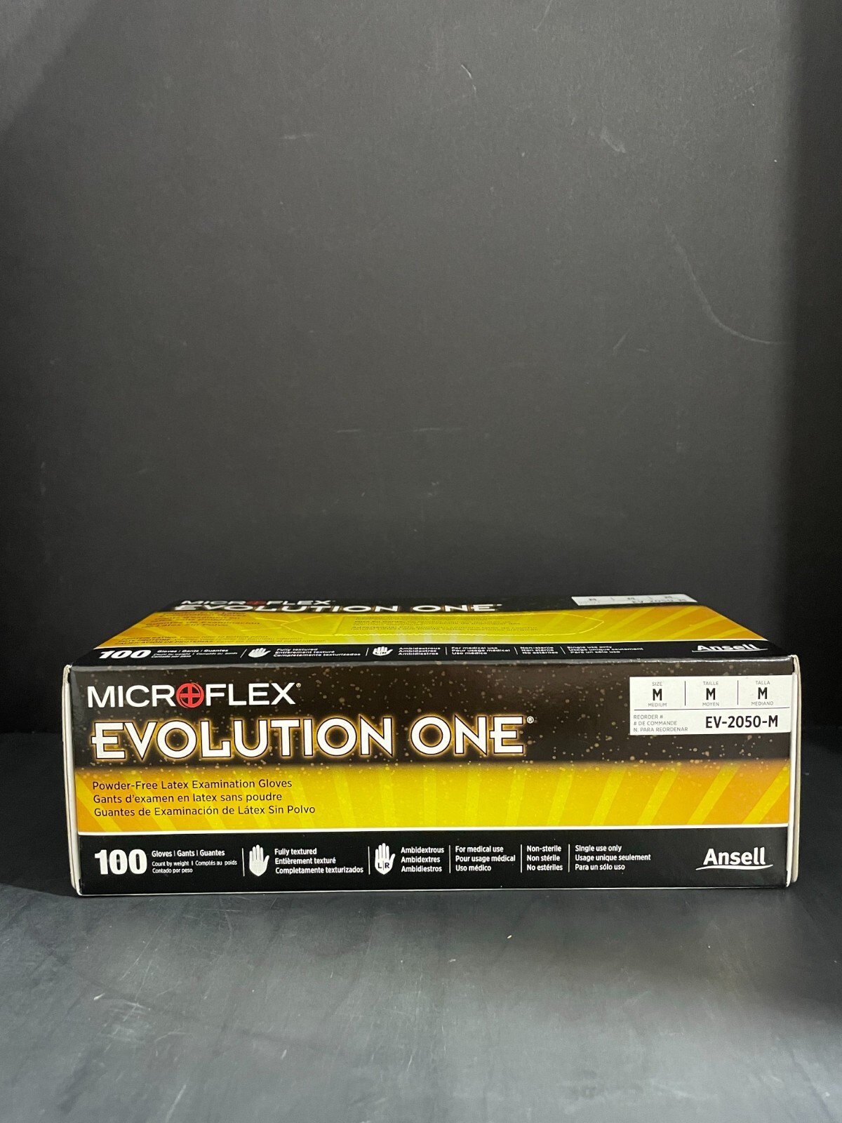 Ansell Latex Gloves Medium Microflex 10 Boxes with 100 Gloves Each