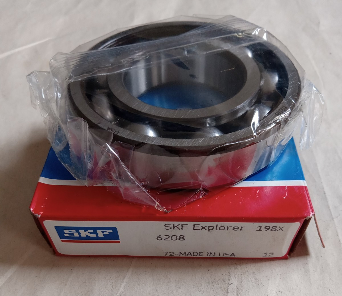 SKF 6208 DEEP GROOVE BALL BEARING, OPEN TYPE, NO SEALS 40x80x18 mm