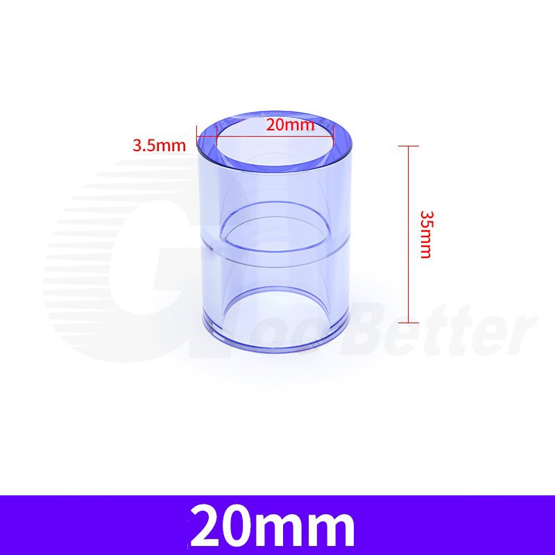 Clear PVC Pipe Straight Connector Adhesive Fittings ID 20/25/32/40/50/63 – 110mm