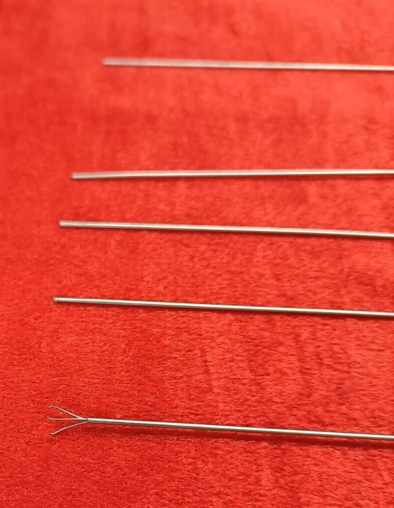 5PC-Laparoscopic Cystoscope Triprong Forceps 4FR 60CM SS Best Quality Reusable