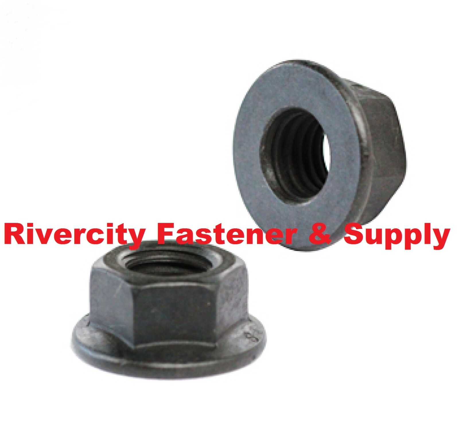 3/8-16 Hex Flange Nut Grade 8 3/8×16 Nuts 3/8 x 16 Smooth Bottom Phos & Oil