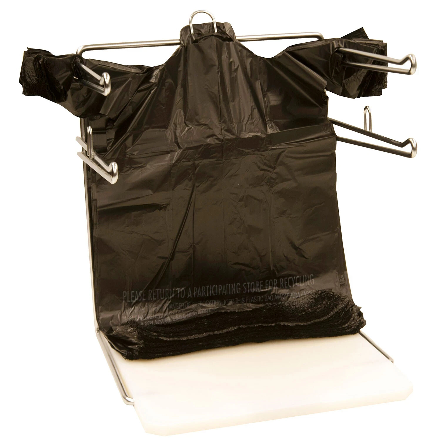 T-Shirt Plastic Grocery Store Shopping Carry Out Bags Black 100 ct-FREE GIFT INC