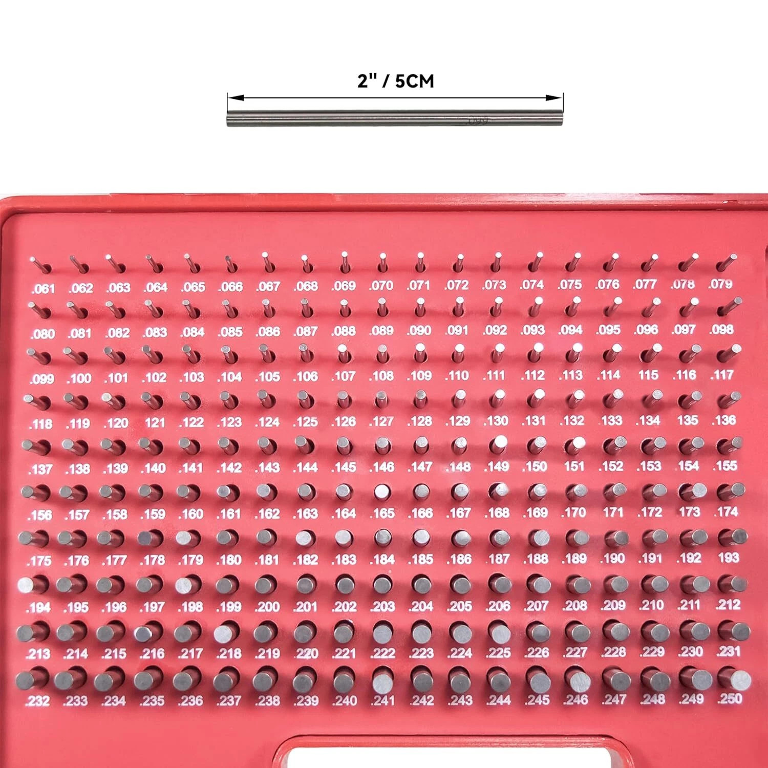 Pin Gauge Pin Gage Set 190/250pcs M1 M2 Class ZZ Metric Steel for Maintenance US