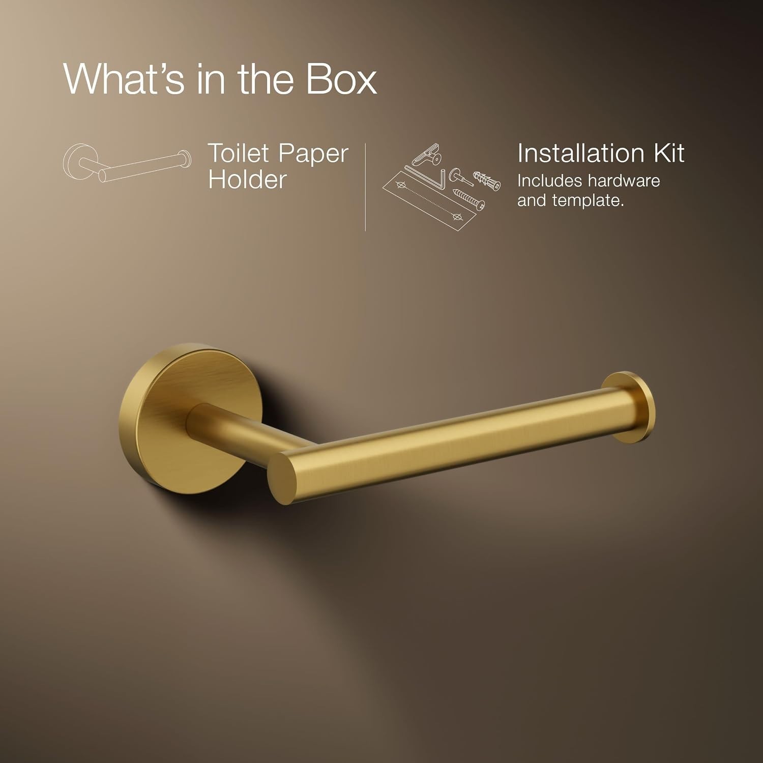 Kohler K-21952-2MB Tempered 18″ Towel Bar – Vibrant Brushed Moderne Brass