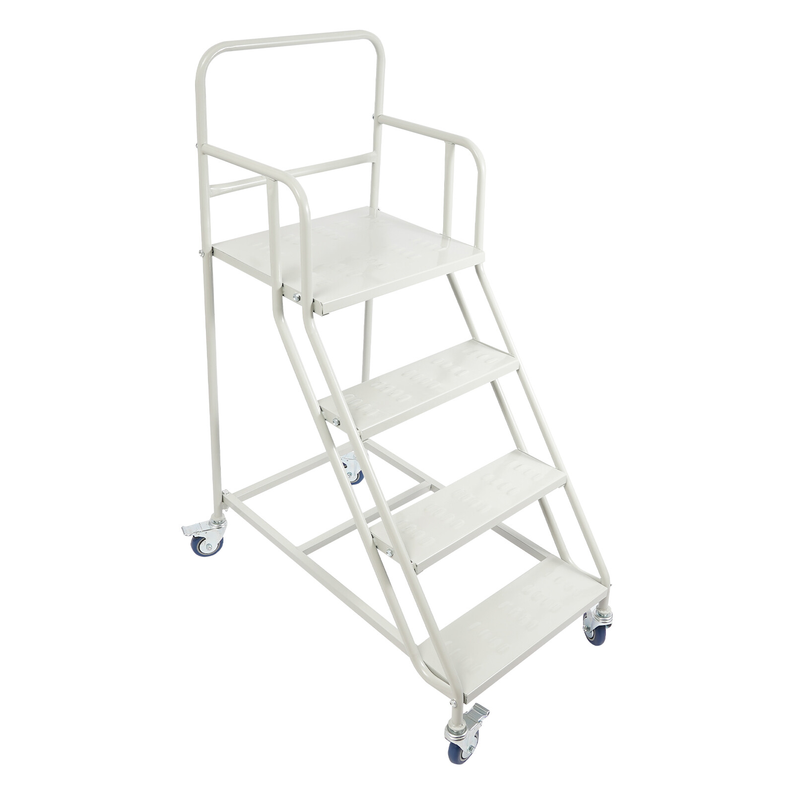 400kg 4 Step Rolling Stair Industrial & Warehouse Stair Ladder Floor Standing