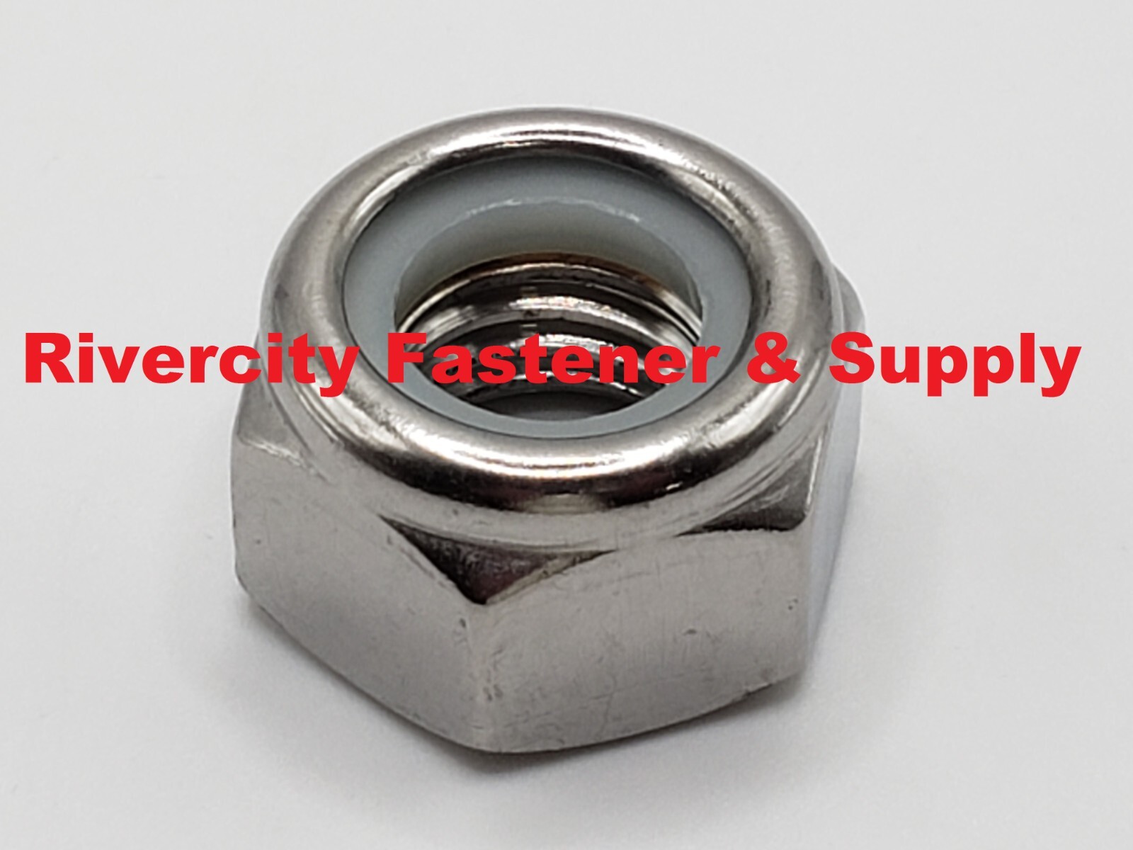 M8-1.25 Stainless Nylon Insert Lock Stop Nuts 8mm x 1.25 Nut nylock M8x1.25