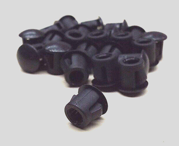 x25 ESSENTRA 62MP0250 1/4″ HOLE CAP DOME PLUG BLACK PLASTIC NYLON HEYCO STYLE