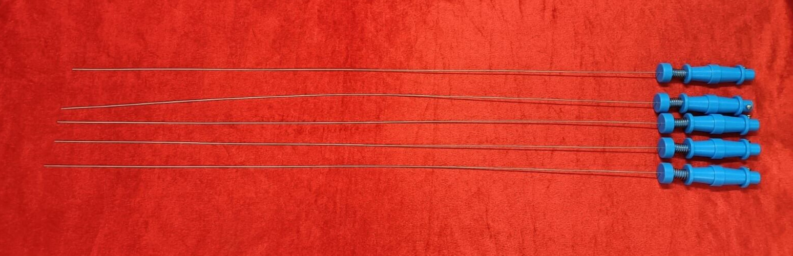 5PC-Laparoscopic Cystoscope Triprong Forceps 4FR 60CM SS Best Quality Reusable
