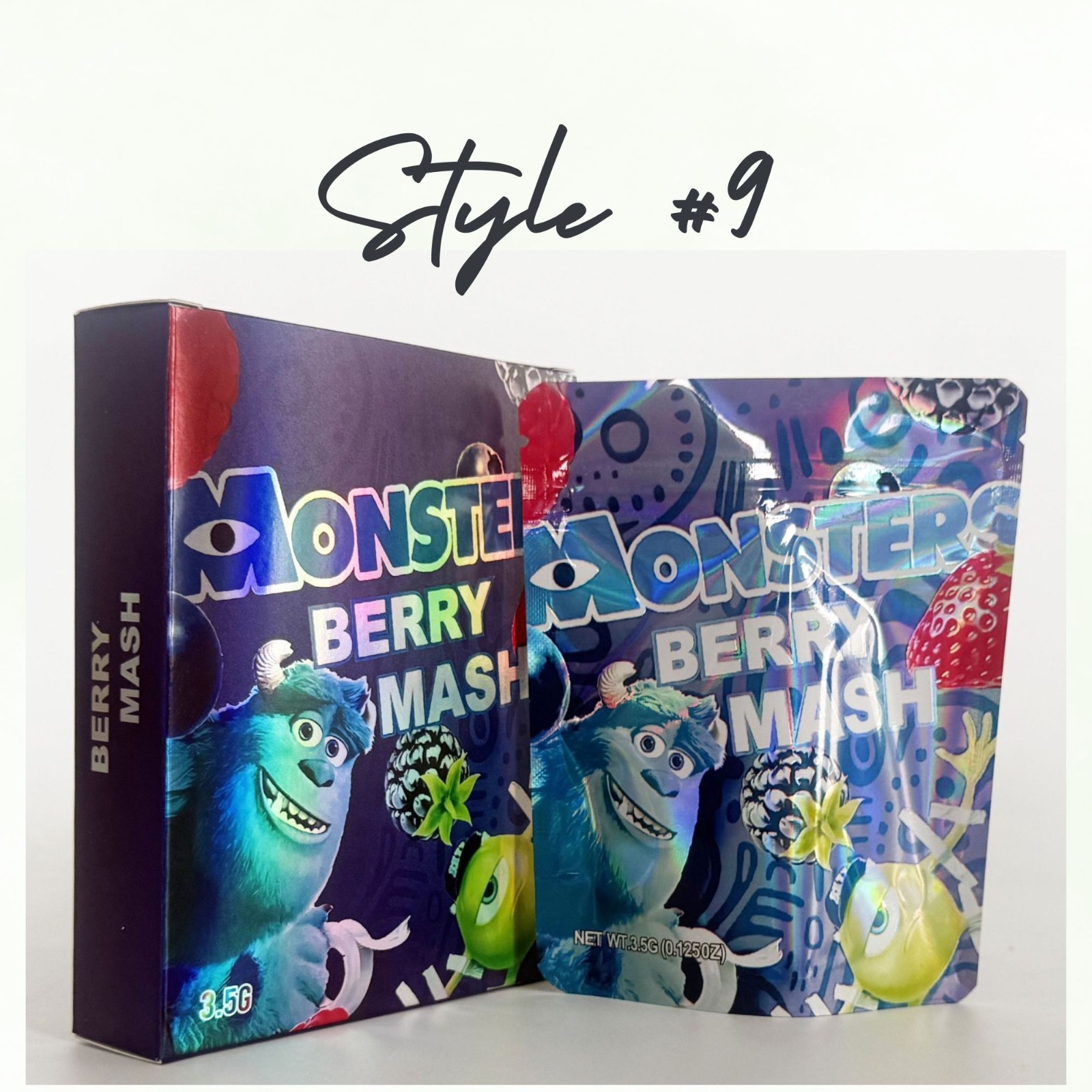 3.5g Mylar Bags & Boxes Smell Proof Resealable Packaging Mix Match Combo Pack