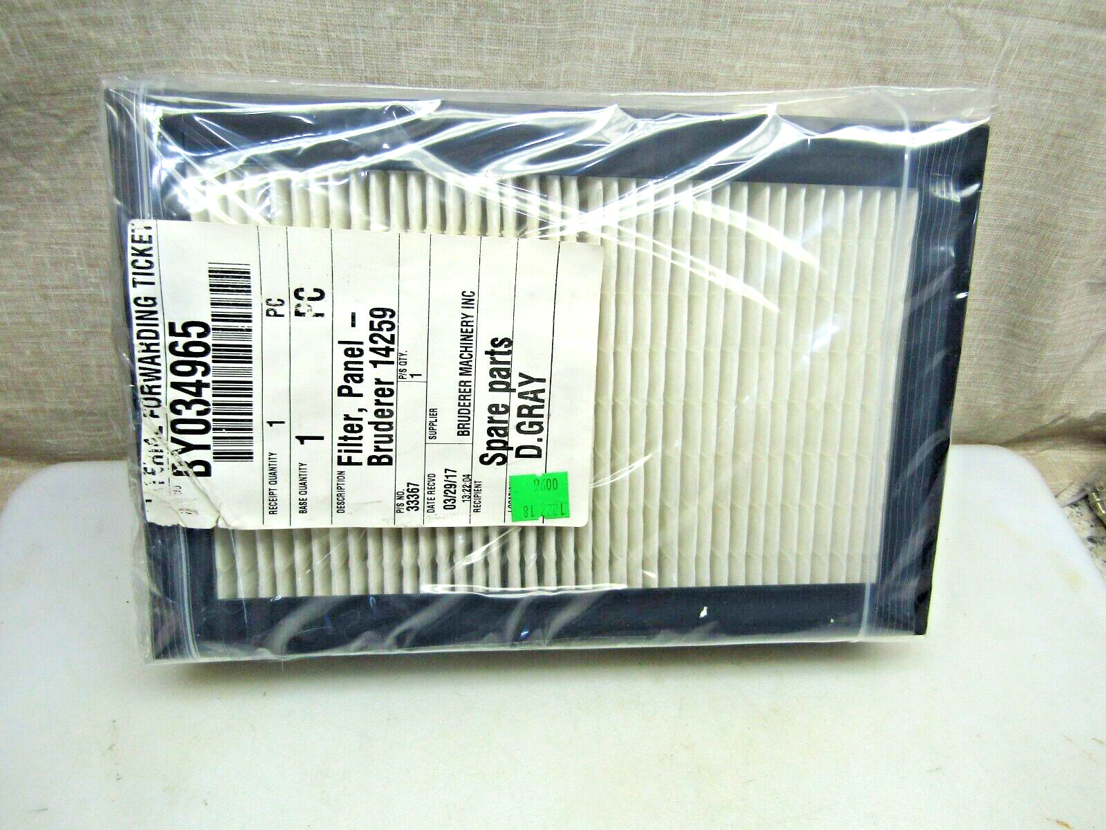 Bruderer HEPA Filter 14259 294 mm X 194 mm X 48 mm