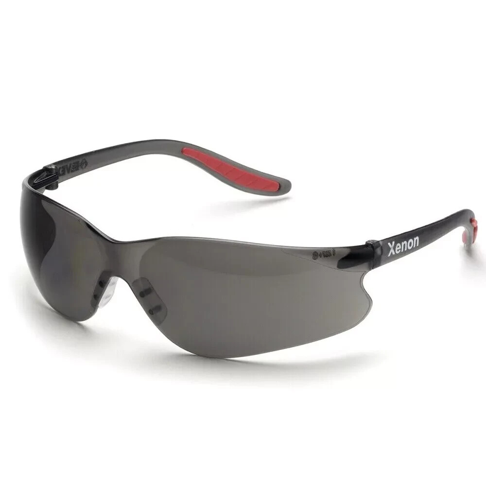 Elvex Black Temples, Grey Lens Xenon Safety Glasses SG-14G