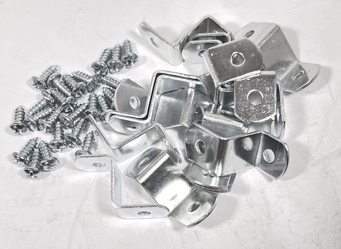 5/8″ Zinc Plated Steel Offset Clips with Screws (20)