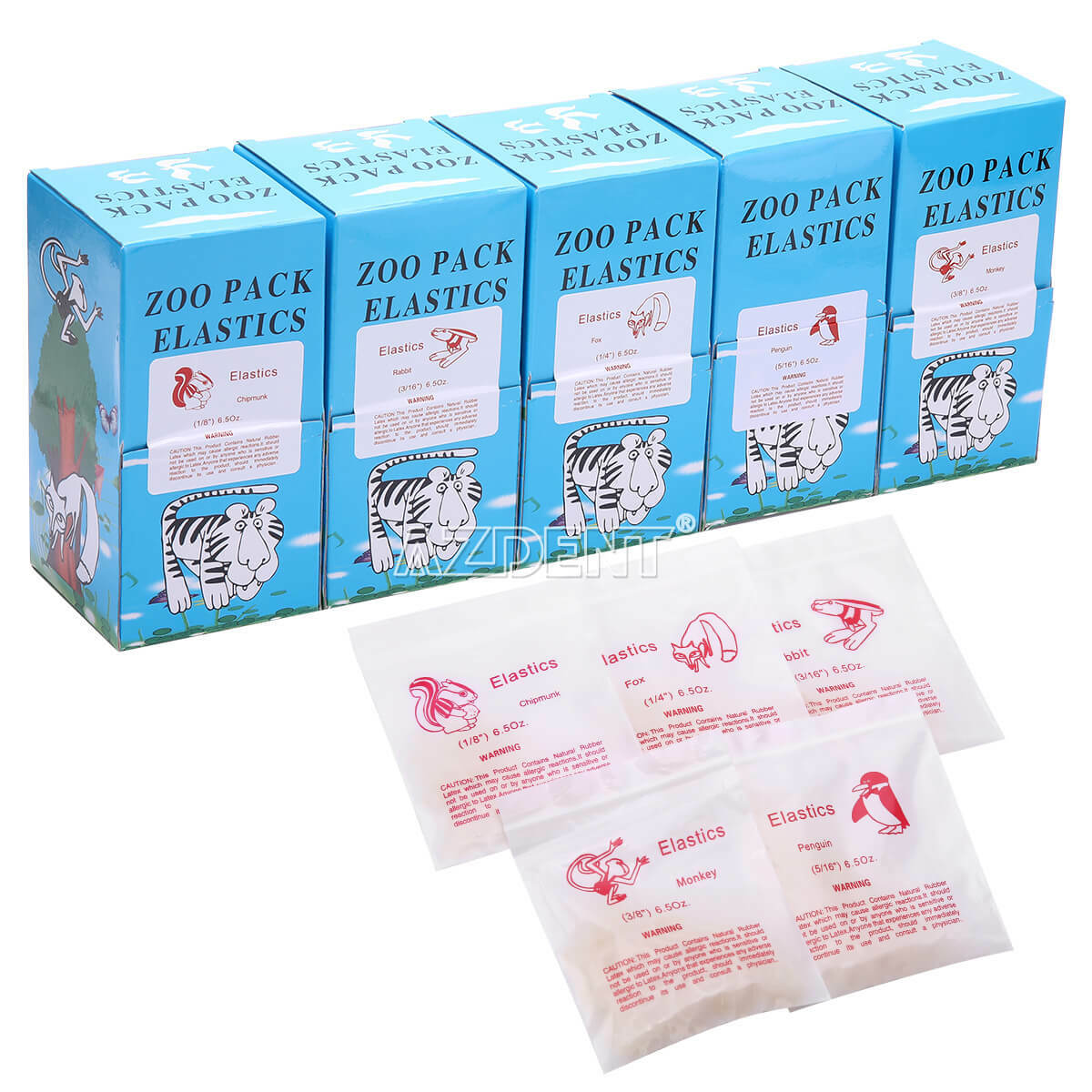 AZDENT Dental Ortho Elastics Latex Braces Orthodontic Rubber Bands 5000Pcs/box