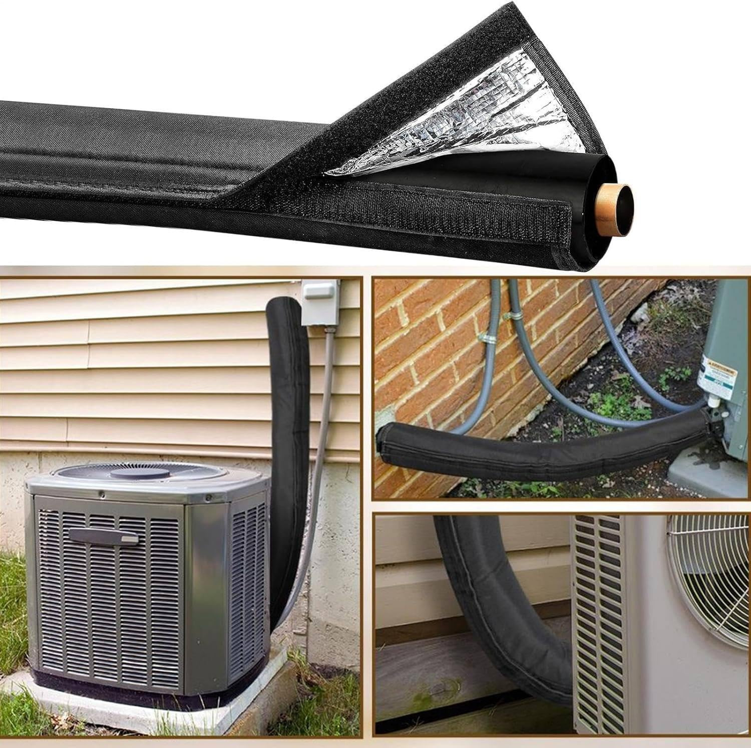 3-Layer HVAC Copper Pipe Insulation Wrap, HVAC Copper Pipe Protect, AC Line Insu