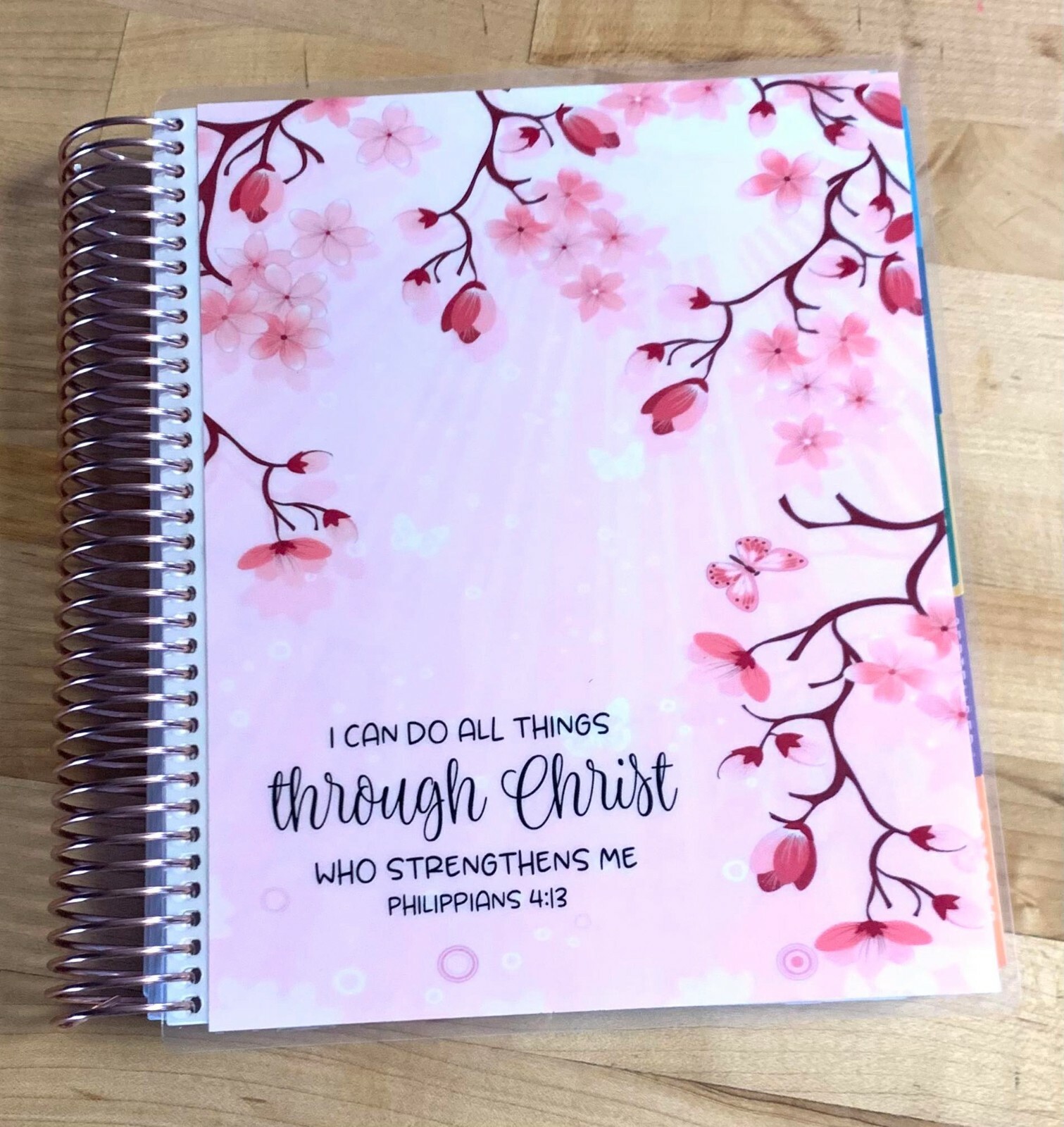 “All things through Christ” Cover Set 4 use w/ Erin Condren Planner-