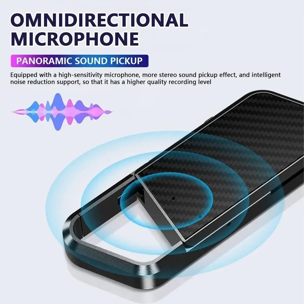 128GB Keychain Sound Activated Voice Recorder Key Hook Mini Dictaphone Voice