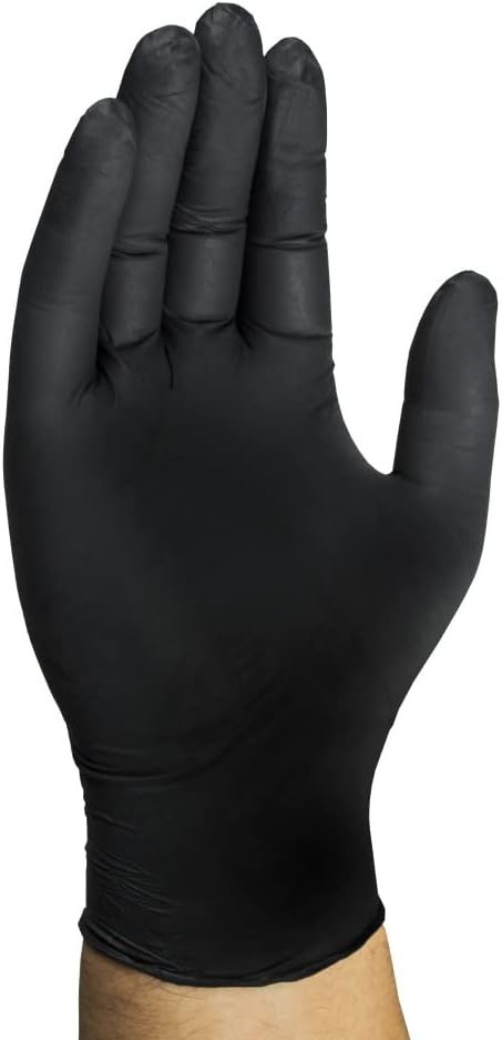 CASE OF 1,000 Mechanix Wear: Med Latex Free 5 Mil Nitrile Textured Gloves Black
