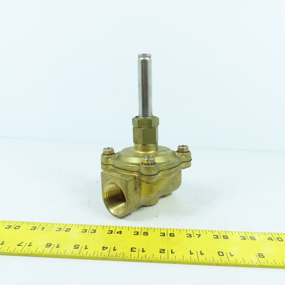 Asco 8210 Solenoid Valve Brass Body (Model Unknown) 1″ NPT 5/8″ Rod