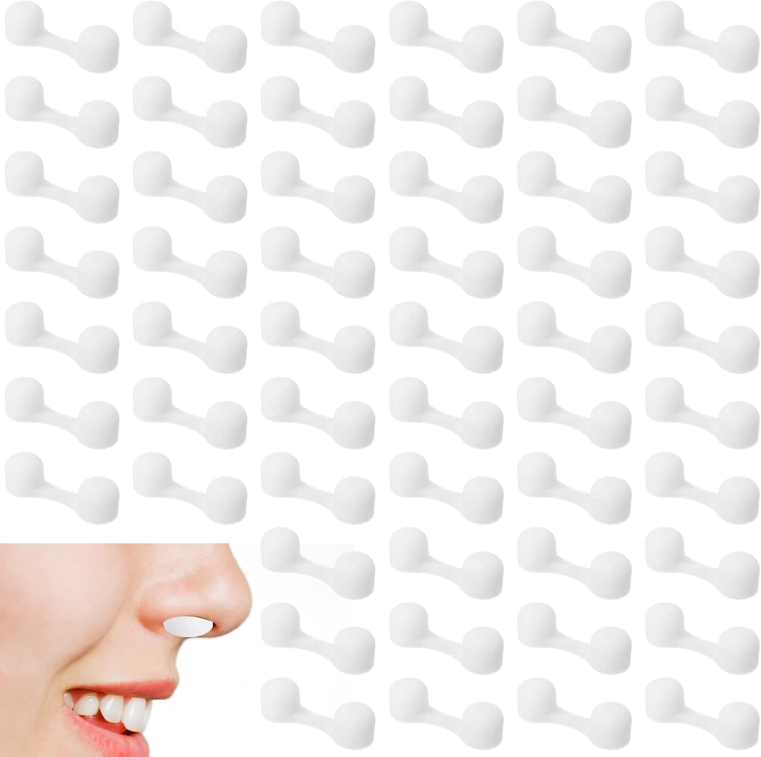 100 Pieces Nose Plug Filter Disposable Nose Dust Filters Sponge Nostril Filte…