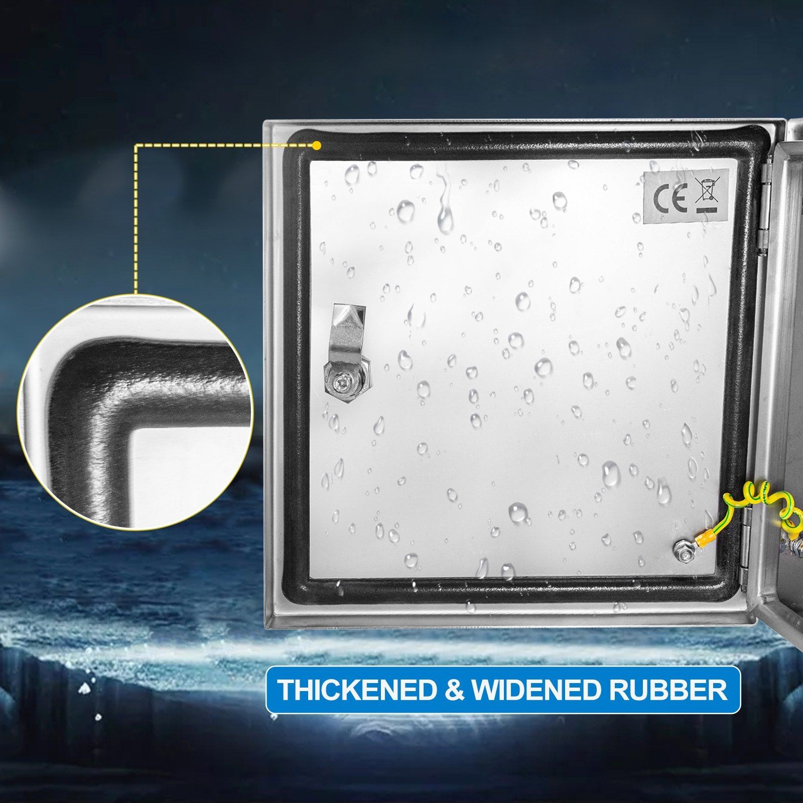 12x12x8in NEMA 4X IP66 Stainless Steel Enclosure with Mounting Plate