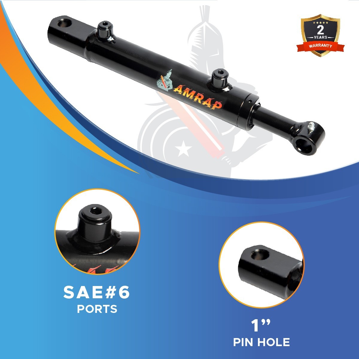 2×28 Hydraulic Cylinder 2″ Bore, 28″ Stroke – Double Acting Tang Universal