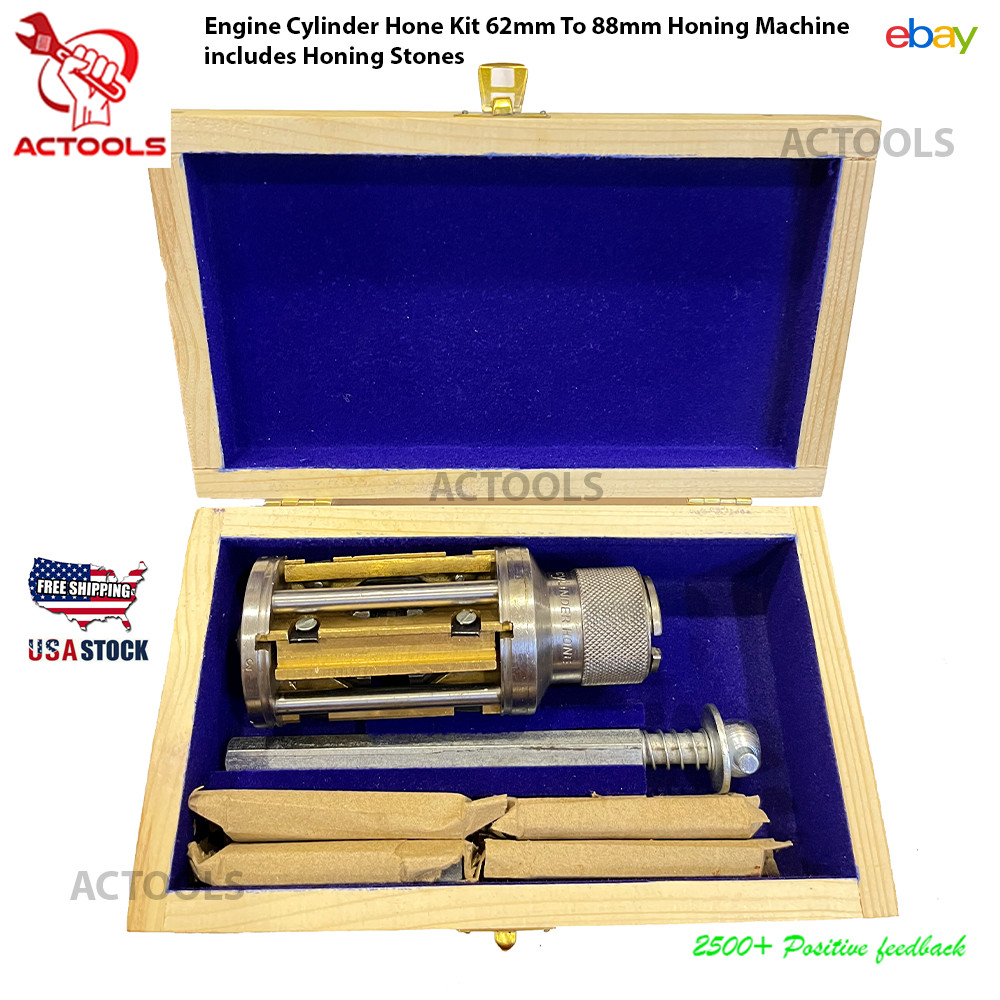 Engine Cylinder Hone Kit 62mm To 88mm Honing Machine includes Honing Stones