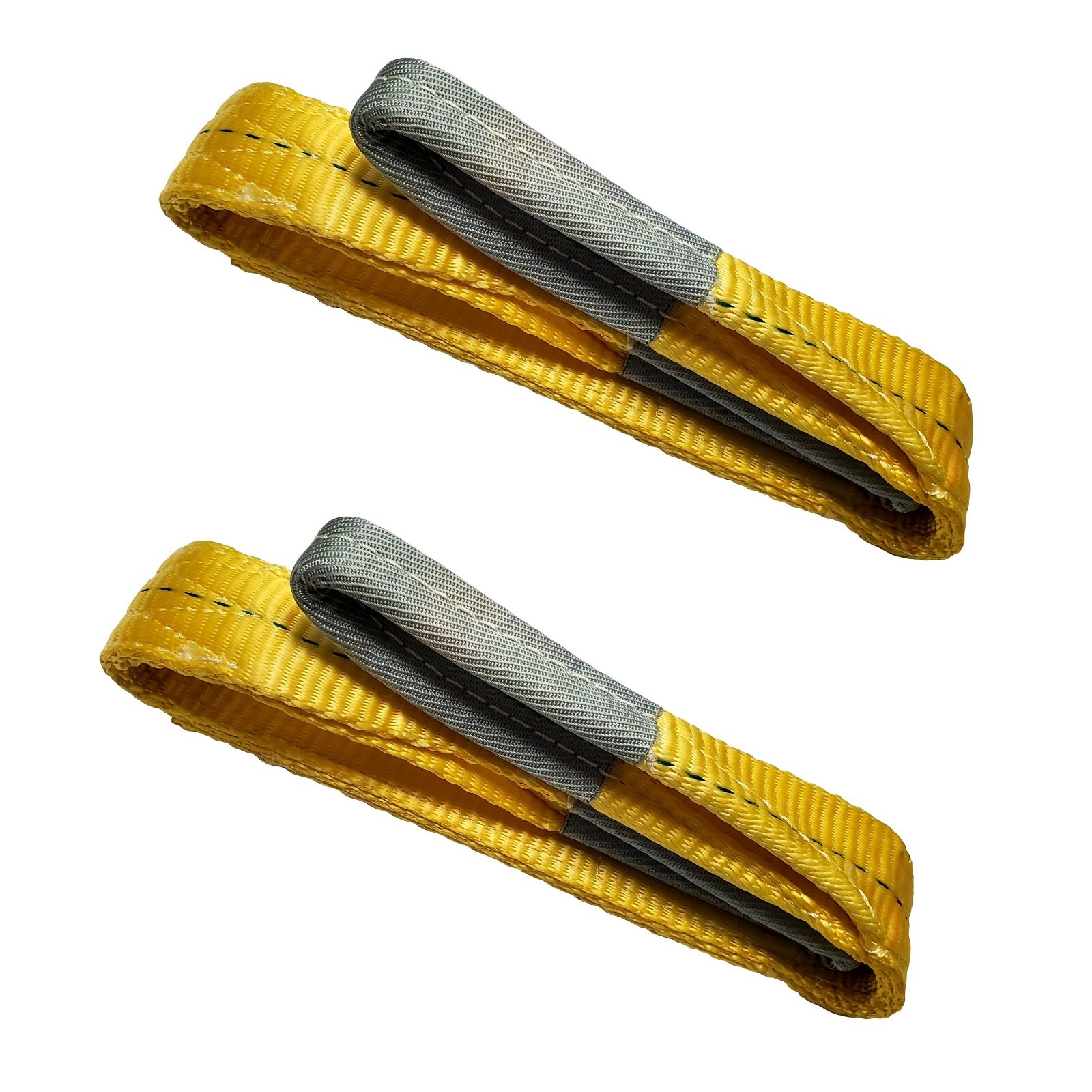 2 Pack Heavy Duty 2-Ply 2″ x 6ft Polyester Web Sling Lifting Strap WLL 6200 lbs