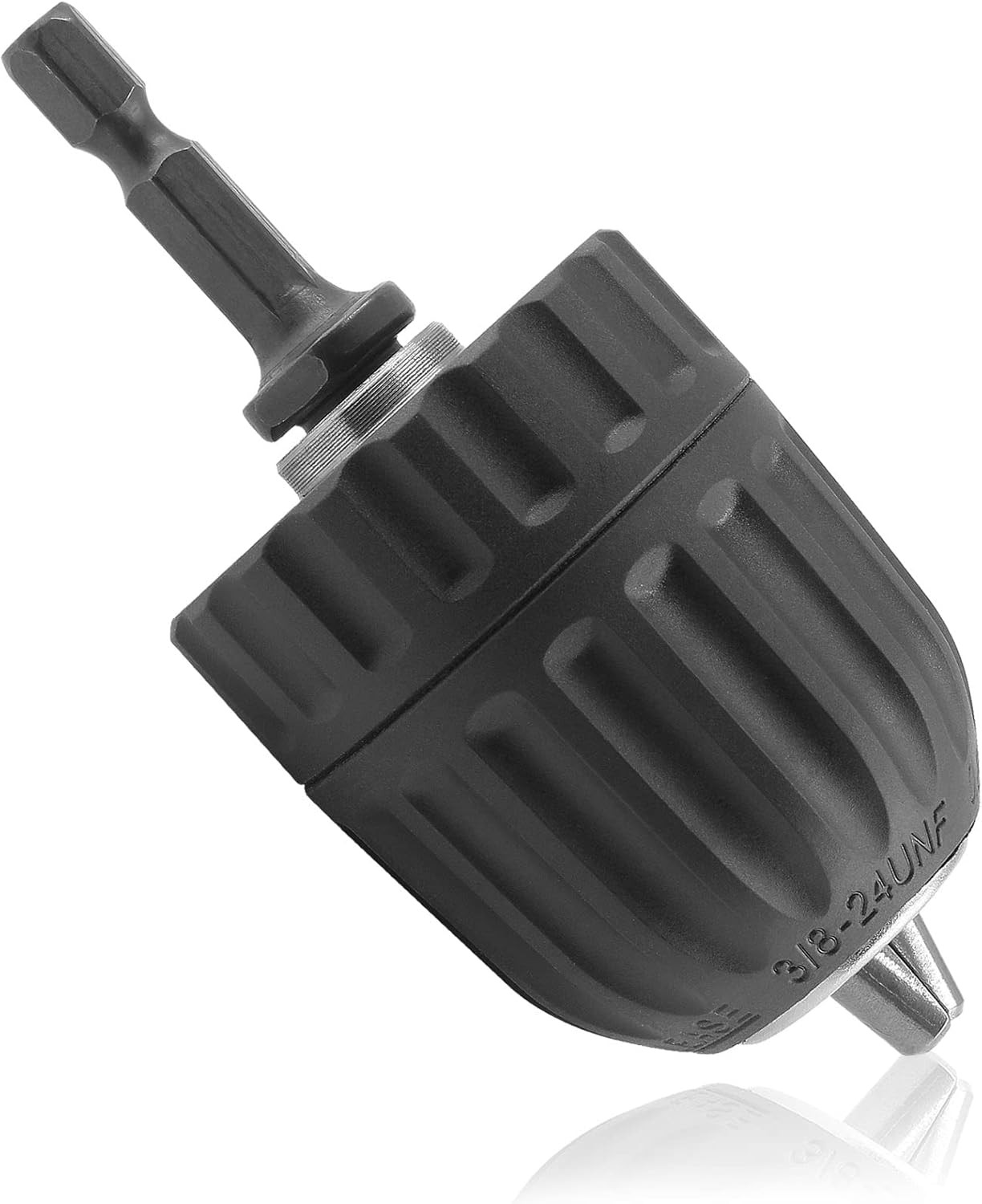 3/8″ Keyless Drill Chuck Adapter 0.8-10Mm, 1/4-Inch Hex Shank Drill Chuck Adapte