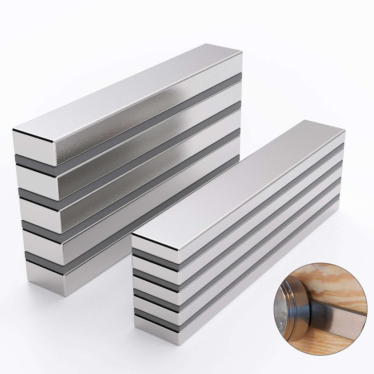 10 20 50X N52 Strong Neodymium Magnets Rare Earth Lifting Magnets 60x10x5/3mm