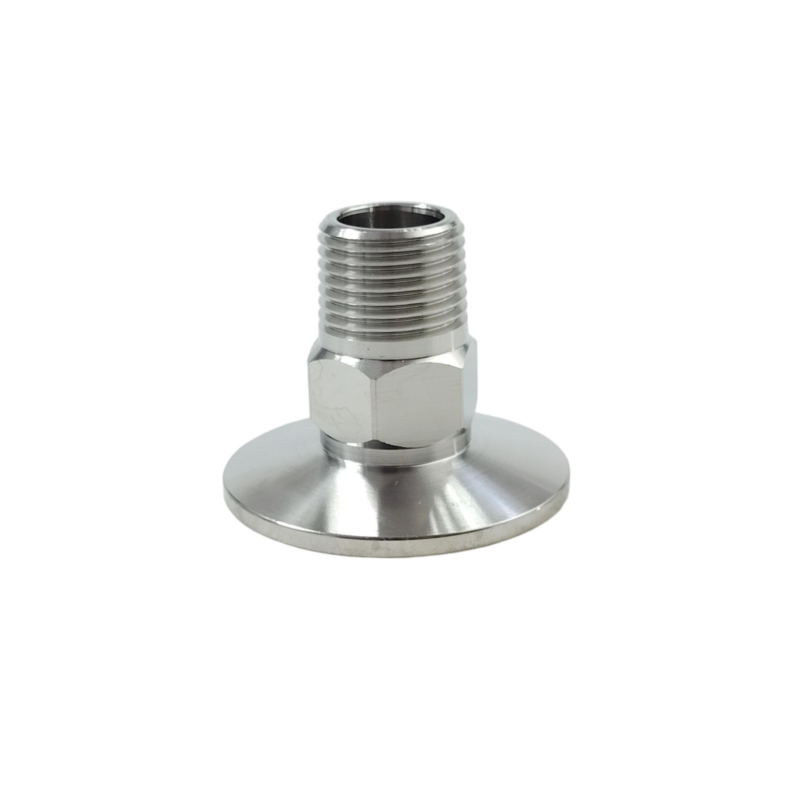 NPT Male Threaded Adapter Tri Clamp 1.5 in. x MNPT 1/2 in. Stainless Steel 304