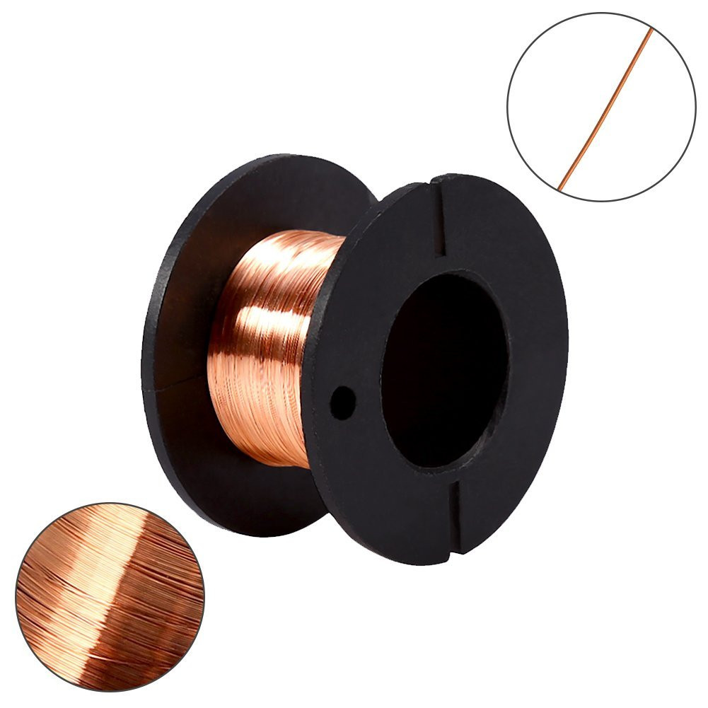 5Pcs Enameled Copper Wire Winding Wire Enamelled Repair 0.004″ Thickness 39.4Ft