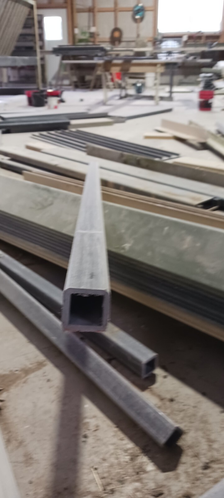 Fiberglass Square Tube 3″ X 3 ” Wall Th 3/8″ 8Ft.