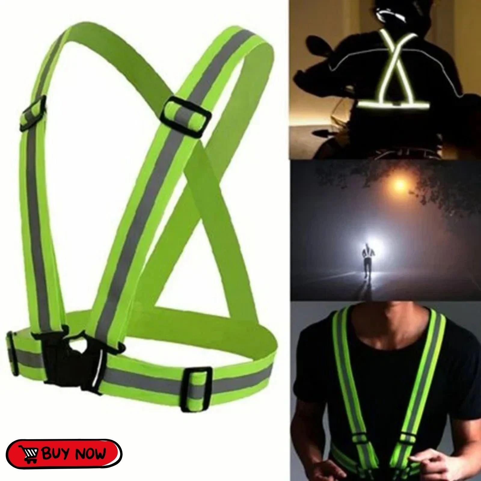 Adjustable Reflective Safety Vest High Visibility Night Running Work Jacket New