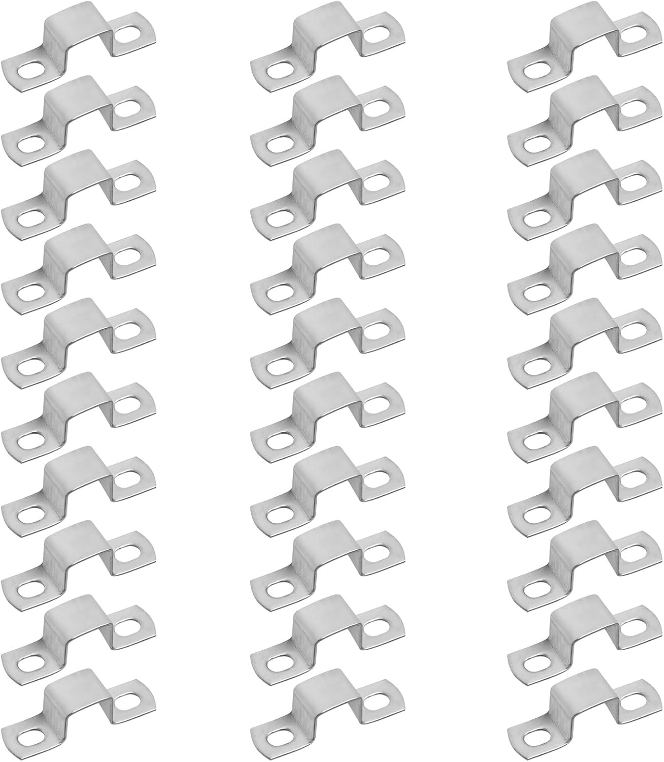 30 Pcs 1″ X 1″ Square Tube Strap Clamp,U Shape Square Pipe Clamp,Stainless Steel