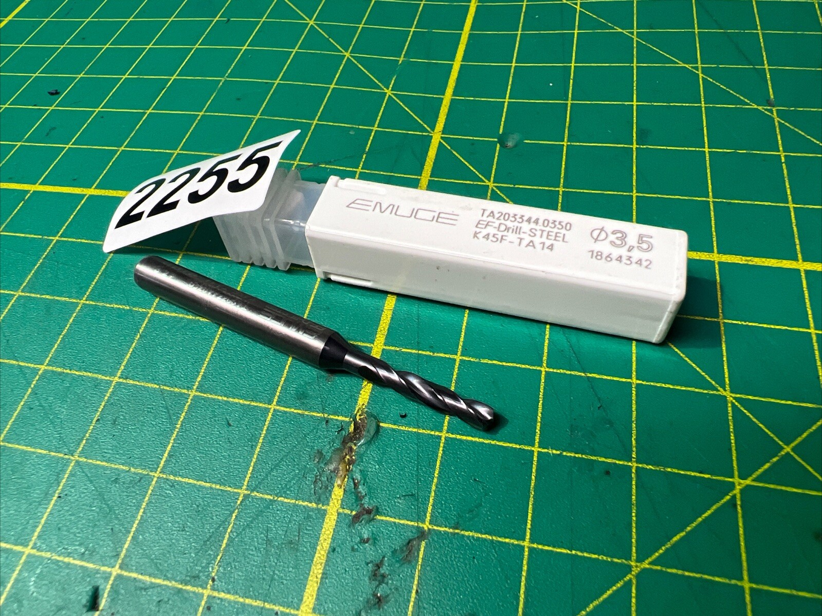 EMUGE SOLID CARBIDE TWIST DRILL BIT 3.5MM DIA