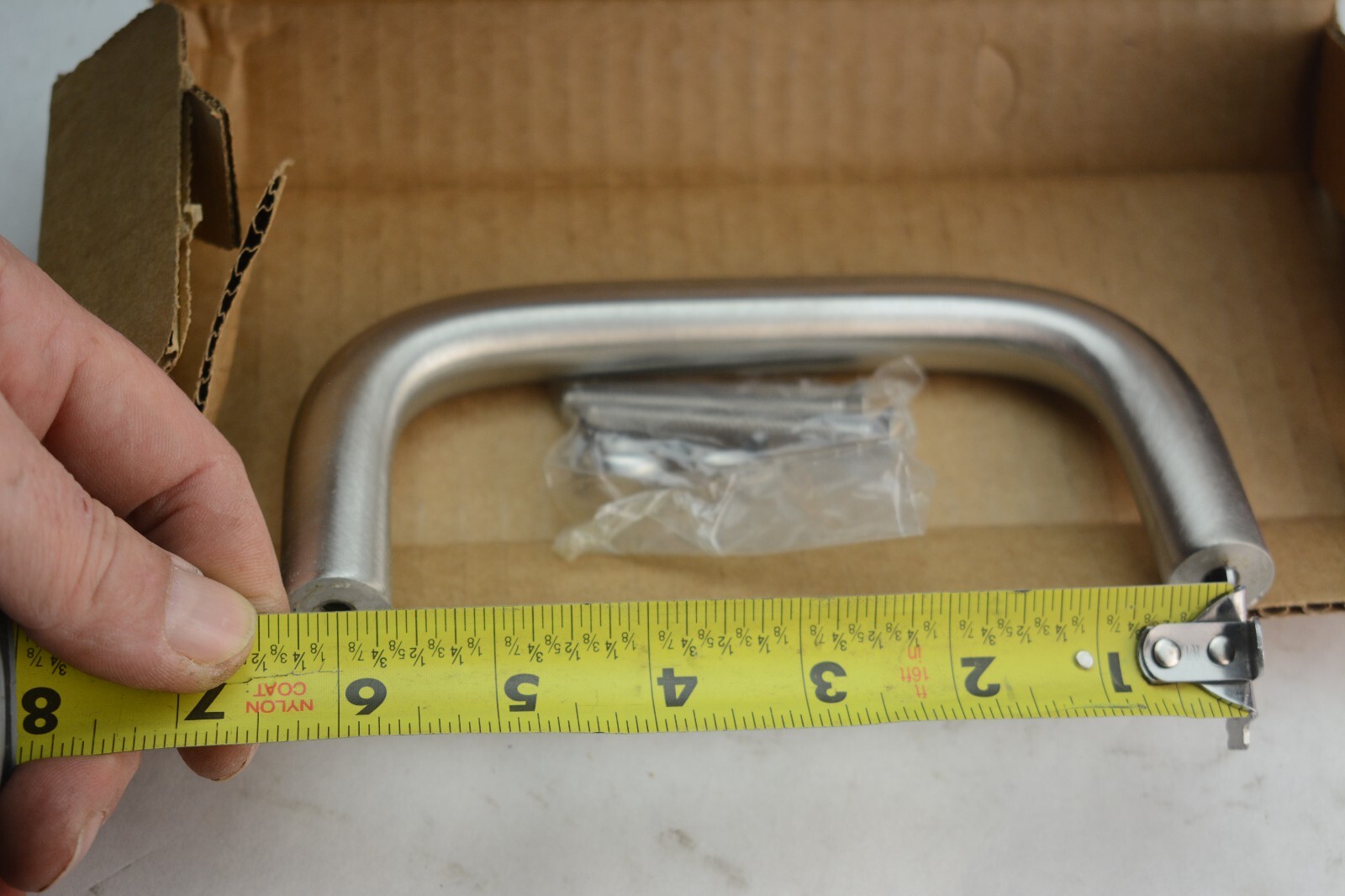 Rockwood Door Pull, Stainless Steel, 6-3/4″L, 2.25″ Proj Pull handle heavy duty
