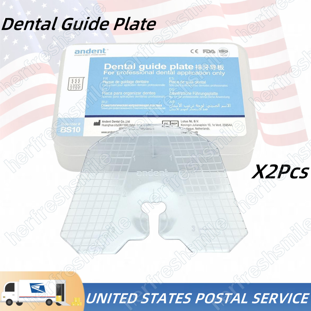2Pcs Dental Guide Template Plate Denture False Teeth Arrangement Articulator USA