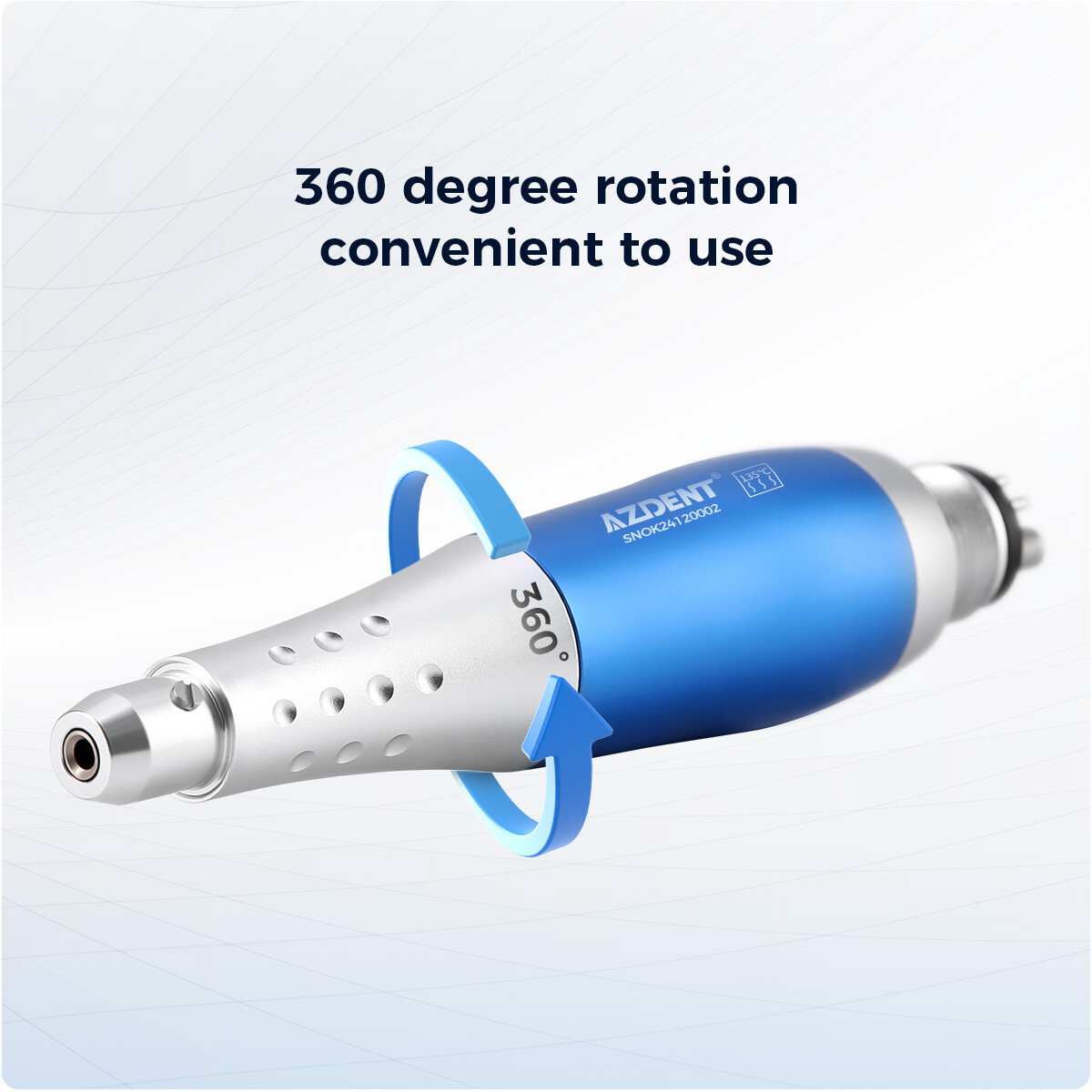 Dental Hygiene Prophy Handpiece Air Motor 4 Holes + 4:1 Nose cone 360° Swivel