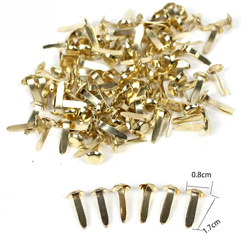 100x Colorful Split Rivets DIY Craft Paper Fasteners Brads Accessory Mini Multi